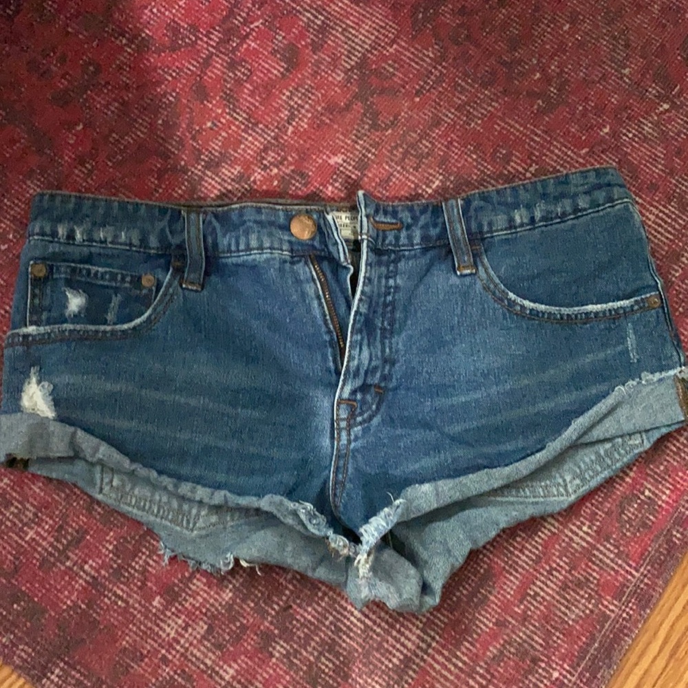 Free People Jean shorts